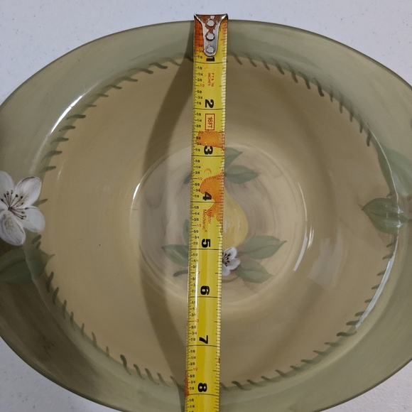 VINTAGE! Pfaltzgraff Aurora Green Oval Vegetable Soup Serving Dish Bowl - Picture 3 of 4